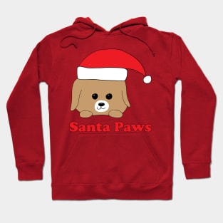 Santa Paws Dog in Christmas Hat Hoodie